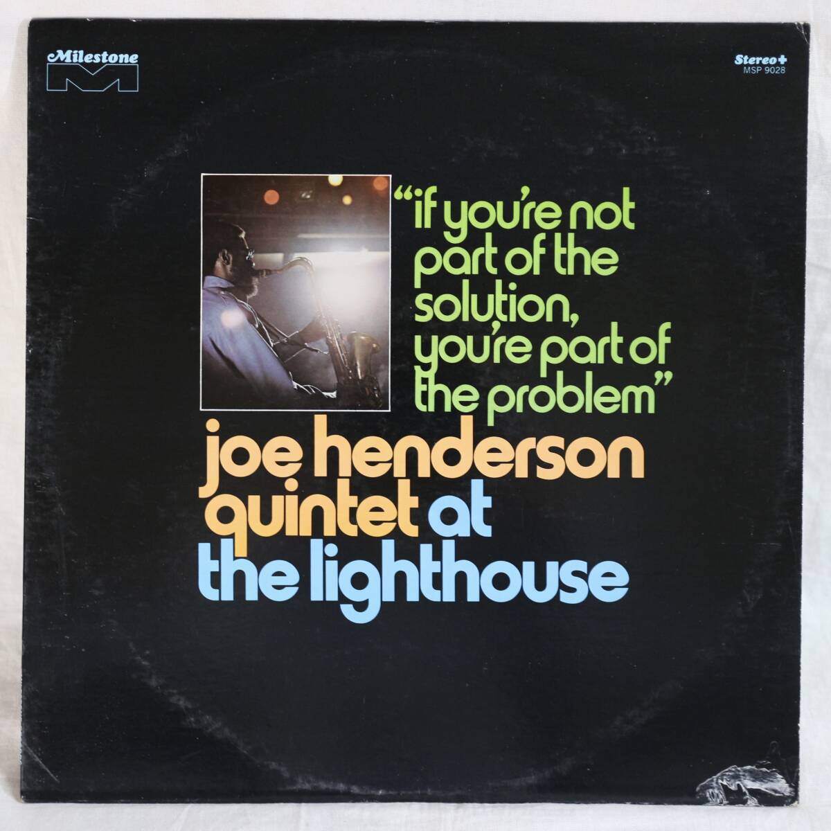 0520【LPレコード】ジョー・ヘンダーソン クインテット/If you're not part of the solution, you're part of the problem /MSP-9028