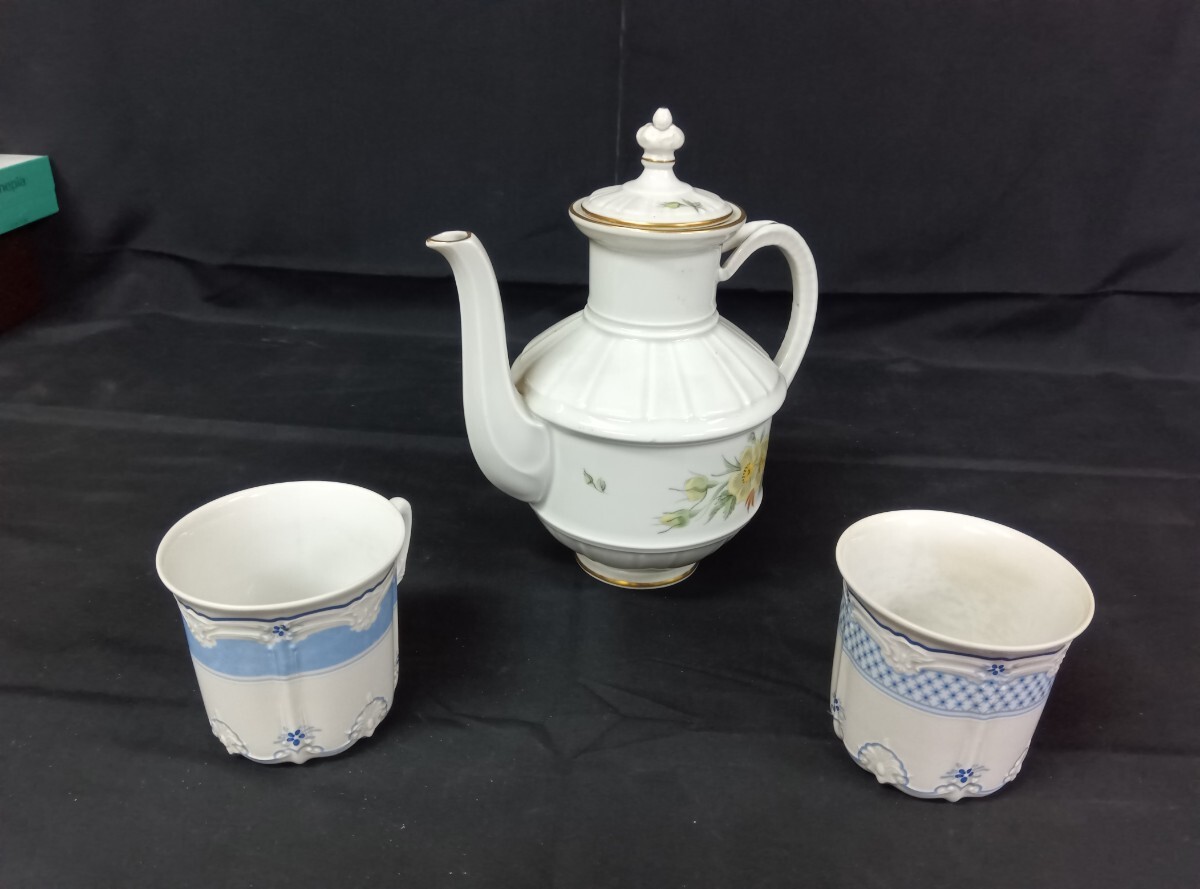 3点セット フッチェンロイター HUTSCHENREUTHER マグカップ ペア 2個セット B&G ティーポット 洋食器 食器