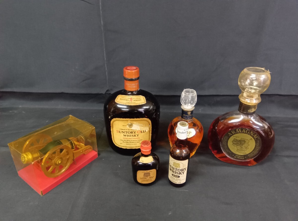 【未開栓】6本セット 経年保管 古酒 お酒 まとめ売り SUNTORY ウイスキー ブランデー サントリー V.S.O.P ARMAGNAC