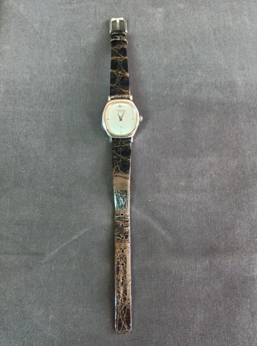 【送料無料】不動 ラドー QZ 121.9506.2 ダイアスター シルバー文字盤 石付 レディース腕時計