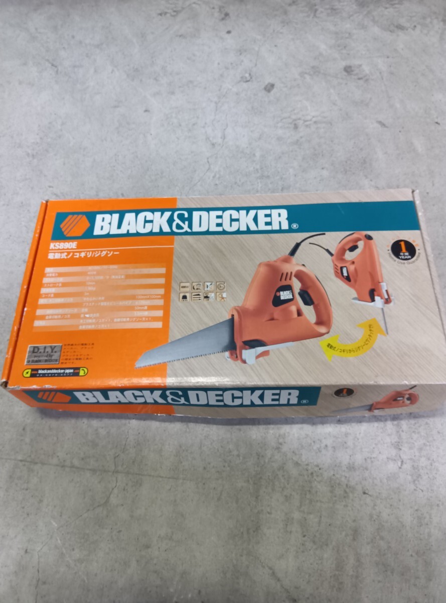 BLACK&DECKER 電動式 ノコギリ ジグソー 切断工具 電動のこぎり KS890E-JP 大工 道具 現場 作業 電動 工具 ブラックアンドデッカー