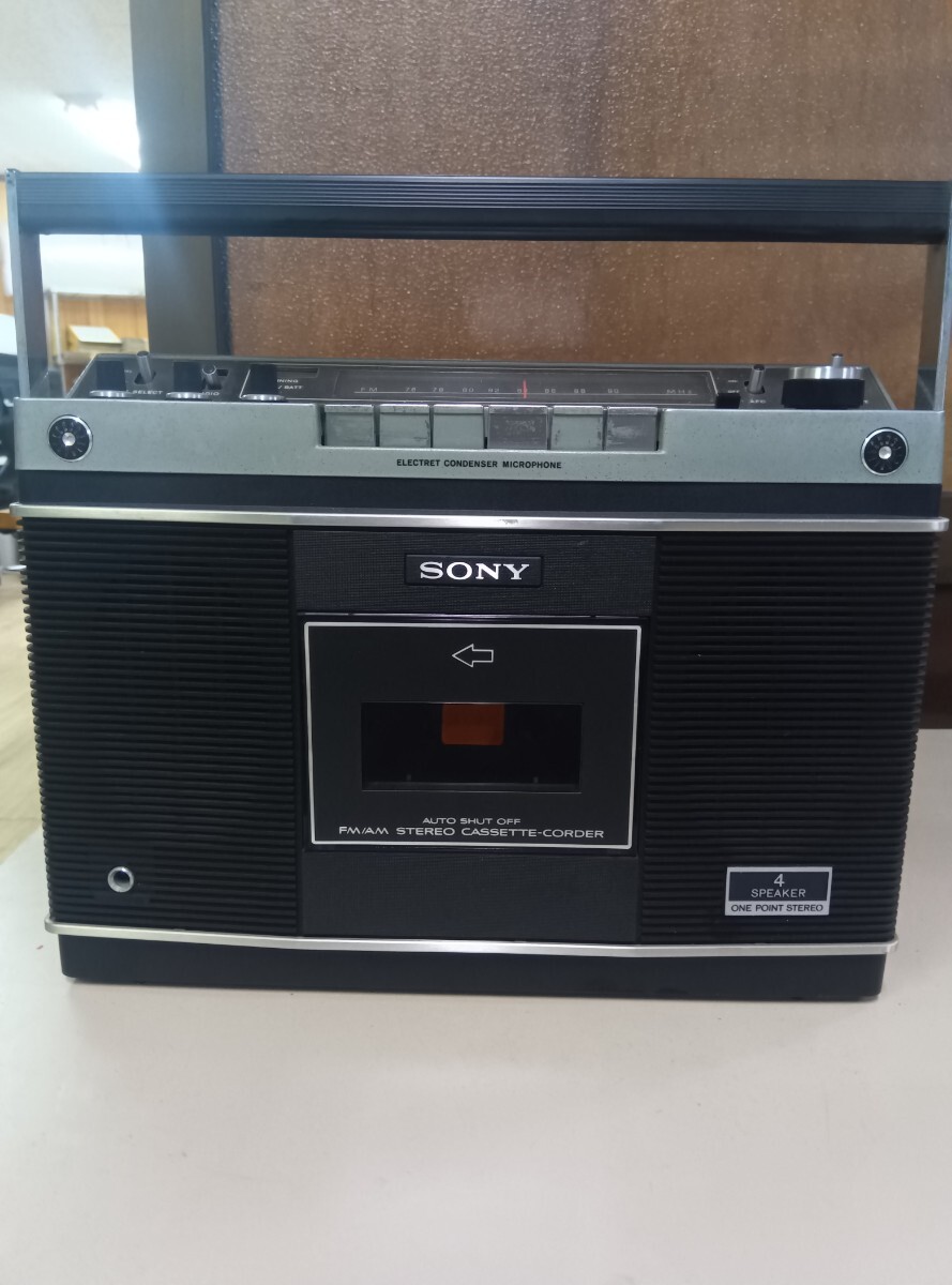 【 中古品 / 現状品 】SONY CF-3800 ラジカセ 4スピーカー 2バンドラジオ コードなし