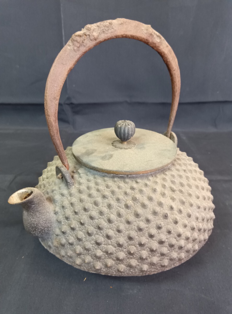 【当時物】中古 詳細不明 鉄瓶 茶器 茶道具 急須 鉄瓶 鉄器 アンティーク