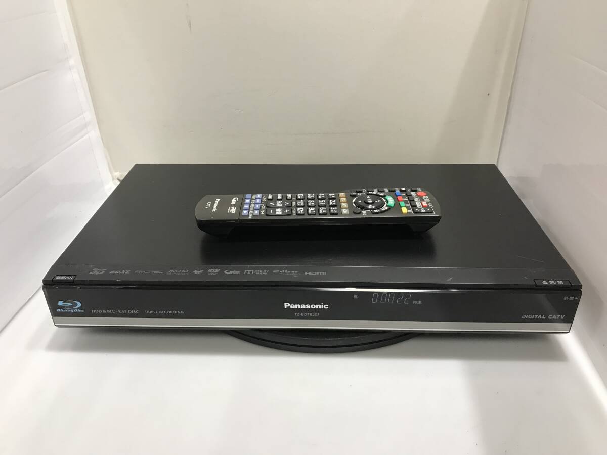 Panasonic HDD内蔵CATVデジタルセットトップボックス TZ-BDT920F 純正リモコン付　中古品R787