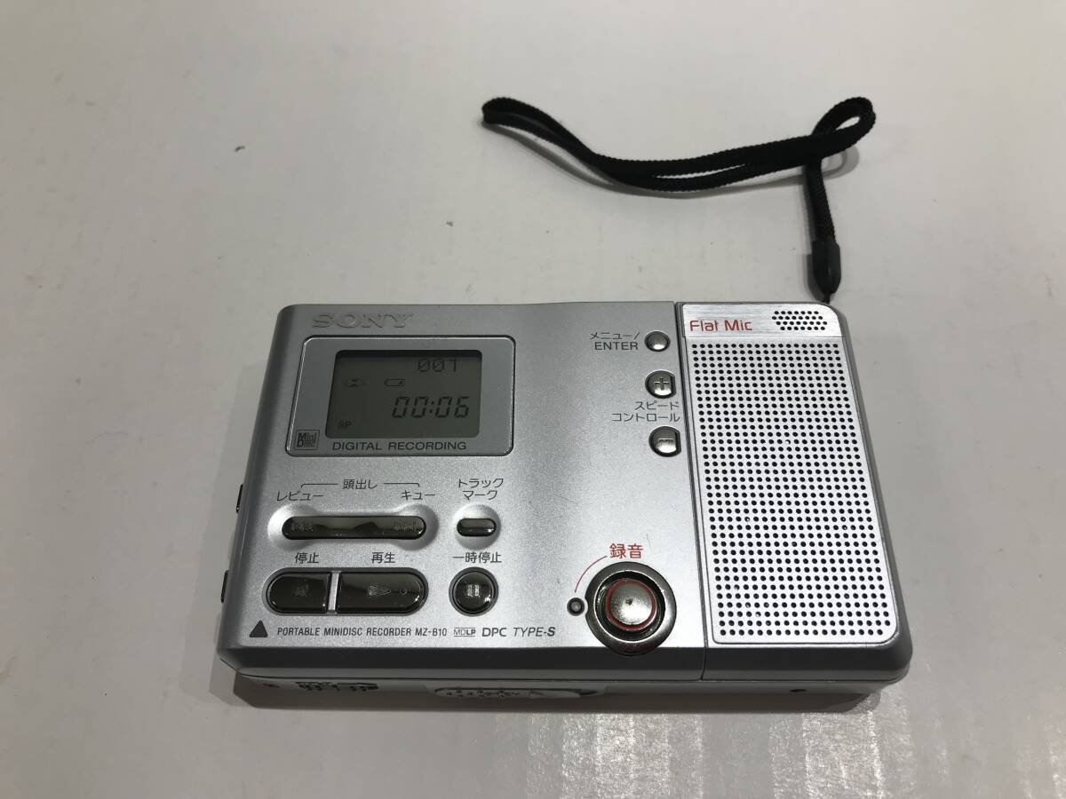 SONY ポータブルMDレコーダー MZ-B10　本体のみ　中古品Z524