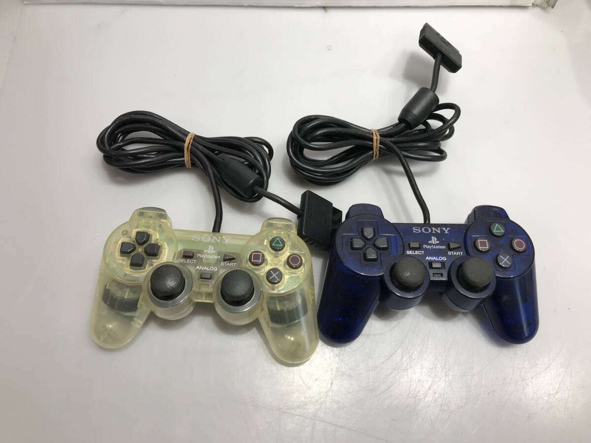 PS2 デュアルショック2 SCPH-10010 2個 動作未確認　ジャンクG292
