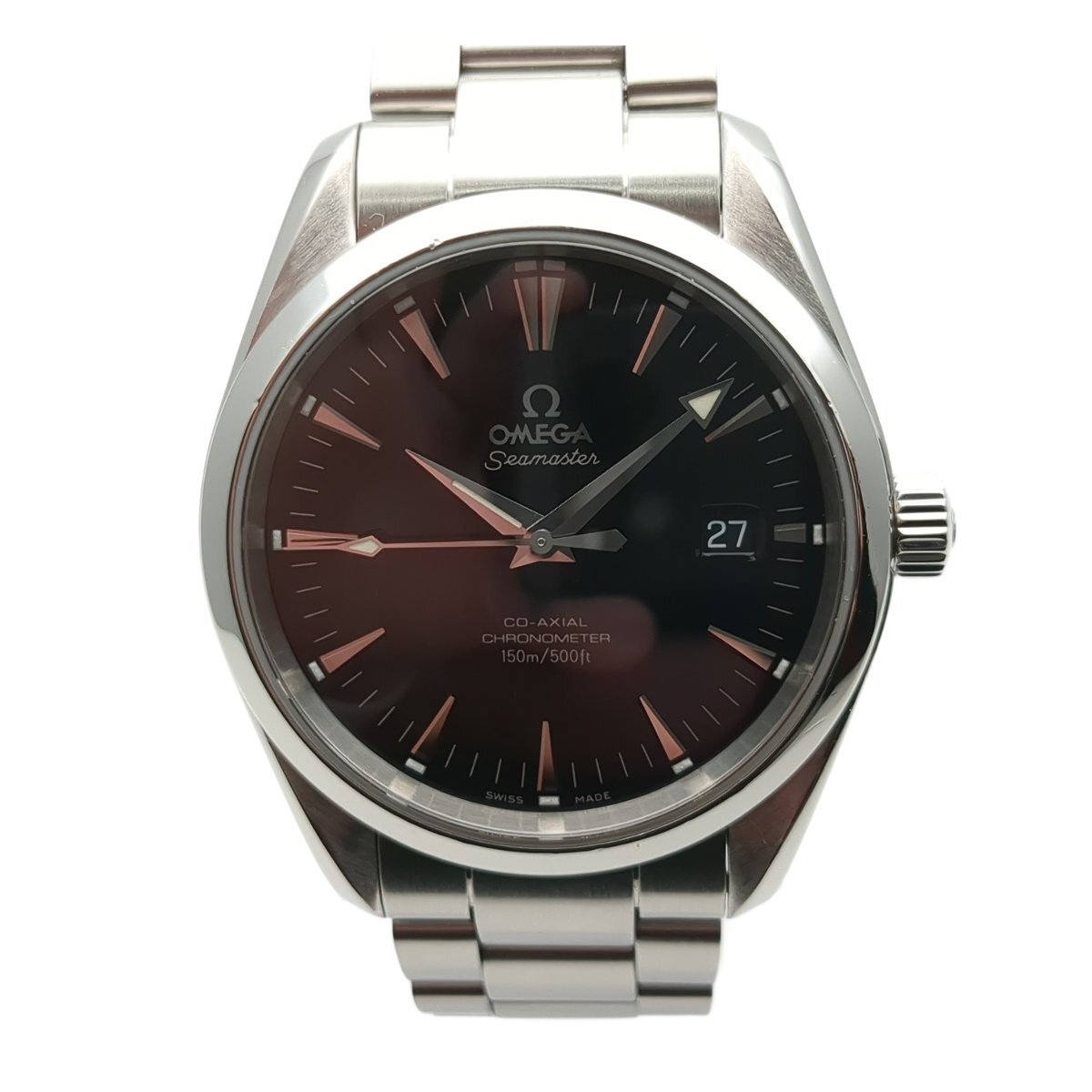 【OH・磨き済み】 OMEGA オメガ シーマスター アクアテラ コーアクシャル デイト 2503-50 腕時計 メンズ 自動巻き 機械式 動作品 中古