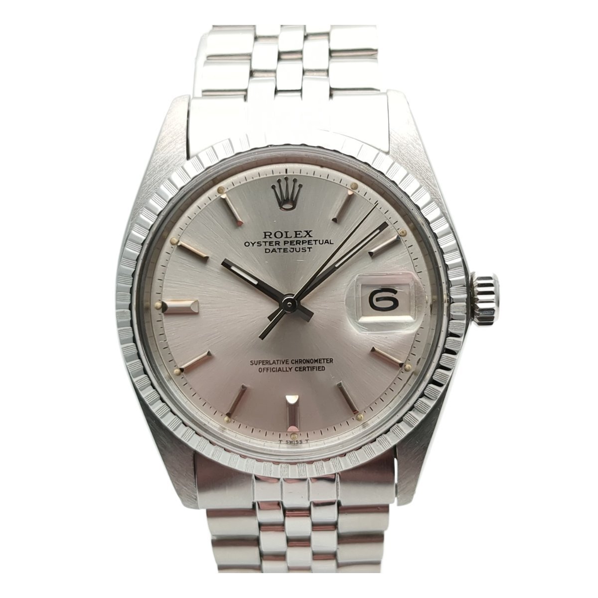 【OH・磨き済み】 ROLEX ロレックス 1601 デイトジャスト 25番台 腕時計 動作品 メンズ 自動巻き 機械式 シルバー文字盤 中古