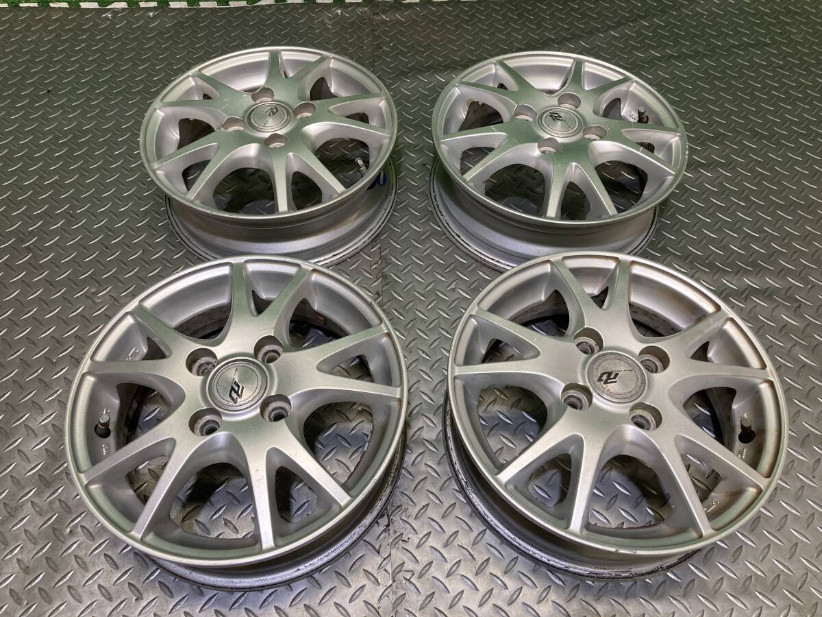 スバル R2 UA-RC1 アルミホイール 4本セット 13インチ 13×4.00B+43 4H PCD100 RC2 RA1 RA2 MF22S MK21S RIVAL DICE 管32250