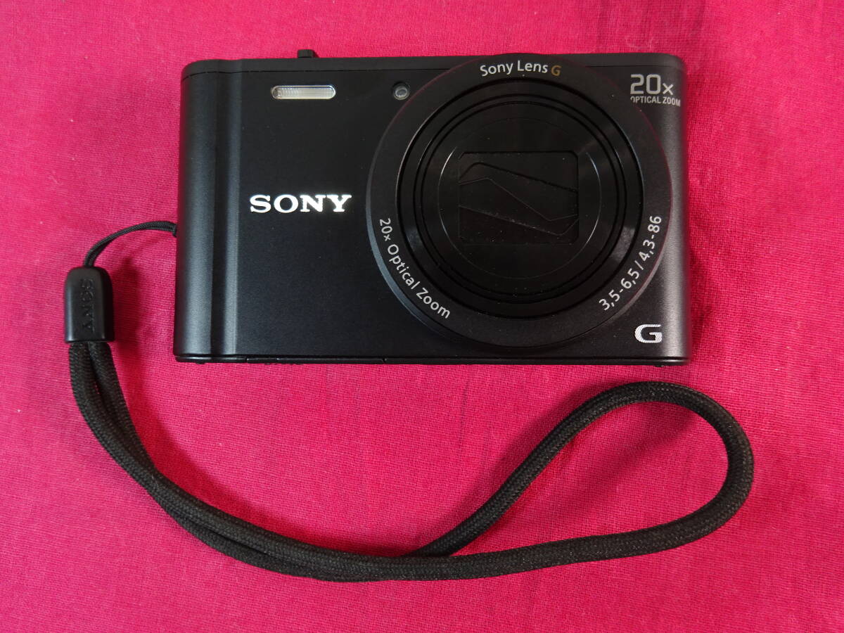 SONY(ソニー) コンパクトデジタルカメラ Cyber-shot 光学20倍 ブラック DSC-WX350-B 現状品　(S-17)