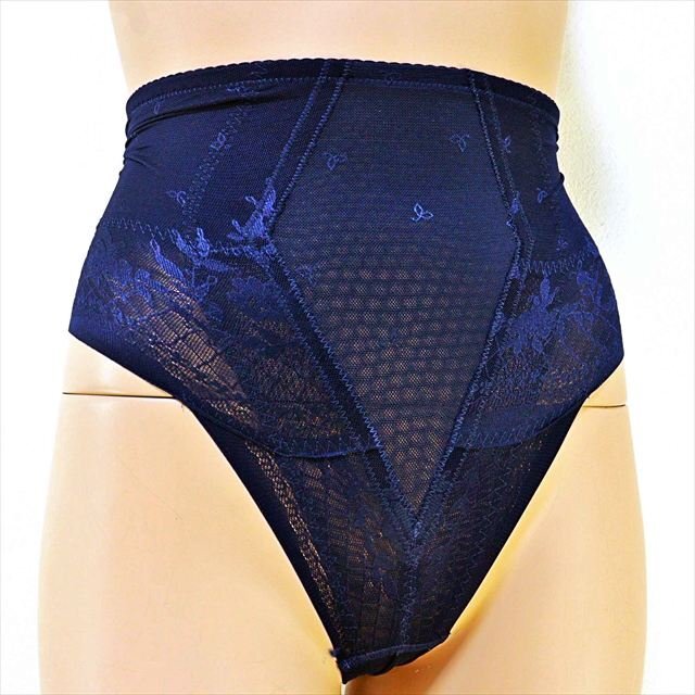 CE7-R65☆//ビッグな82サイズ♪派手過ぎない上品花柄ネイビー*ショートガードル※一番安価な送料はゆうパケットなら250円