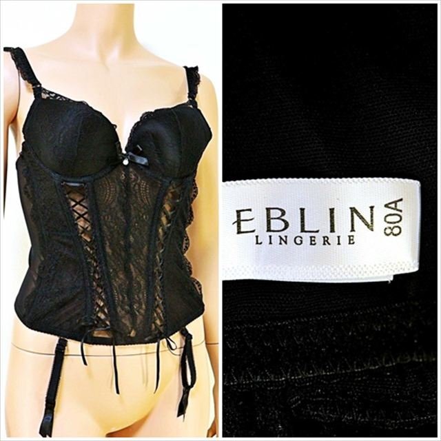 CE7-R68☆//EBLIN/エブリン♪セクシーなレースアップとブラックカラー*見逃せないゴージャスさ*スリーインワン※●