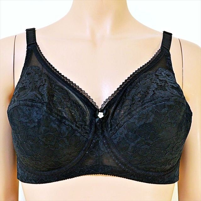 CE7-V46☆//Chandealシャンデール♪ビッグなEカップ*エレガントブラック*補正ブラ※一番安価で送料はゆうパケット250円