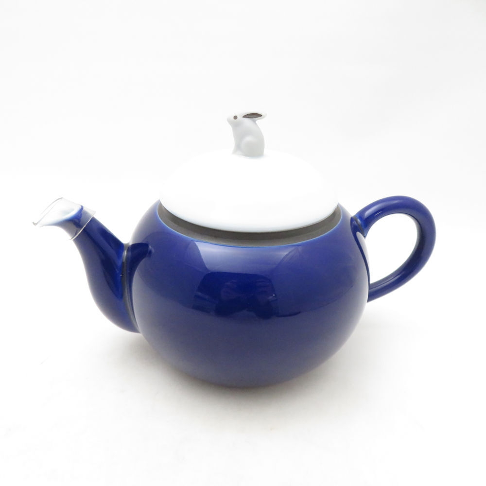 未使用 Fukagawa Seiji 深川製磁 瑠璃 kiwami POT ティーポット 急須 ウサギ 兎 SM5191F2