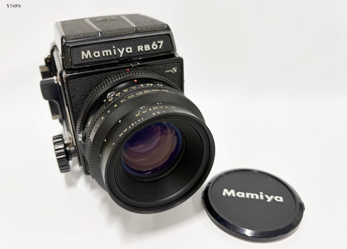 Mamiya RB67 PRO S K/L 1:3.5 f=127mm L マミヤ 中判フィルムカメラ ボディ レンズ 120フィルムホルダー シャッター可 Y549NC