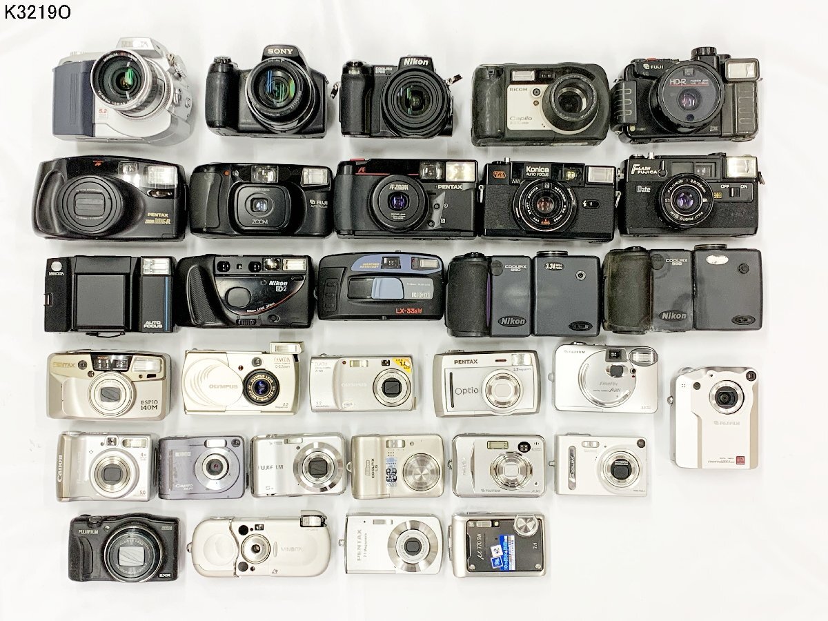 コンパクトカメラ デジタル フィルム 大量 おまとめ Canon/Nikon/PENTAX/OLYMPUS/MINOLTA/SONY/FUJICA/Konica/RICOH etc.. K3219O.