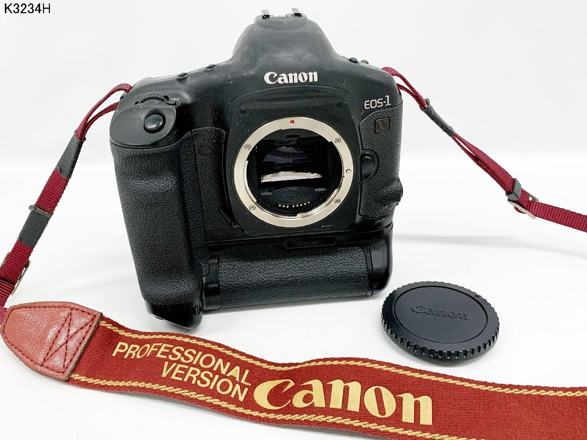 Canon EOS-1V キャノン 一眼レフ フィルムカメラ ボディ POWER DRIVE BOOSTER PB-E2 パワードライブブースター シャッターOK K3234HC