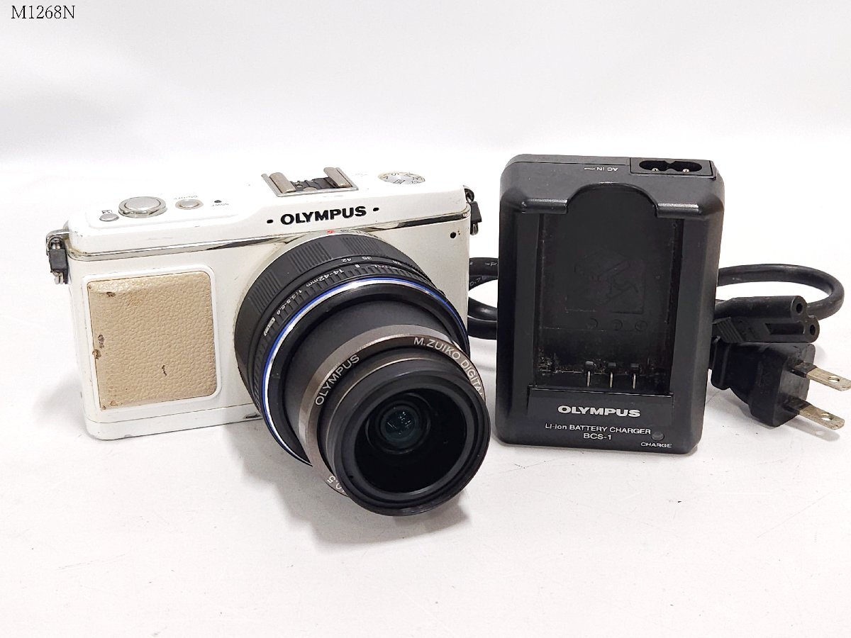 OLYMPUS PEN E-P1 M.ZUIKO DIGITAL 14-42mm 1:3.5-5.6 オリンパス ペン ミラーレス一眼 デジタルカメラ ボディ レンズ 充電器BCS-1 M1268ND