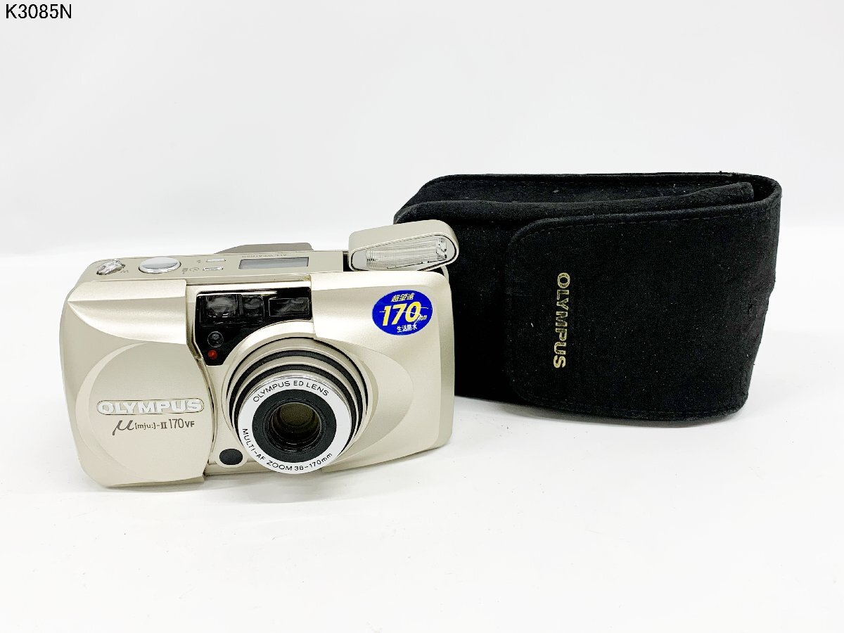 OLYMPUS μ[mju:]-Ⅱ 170VF 38-170mm オリンパス ミュー コンパクト フィルムカメラ ケース付 通電可能 ジャンク K3085NC