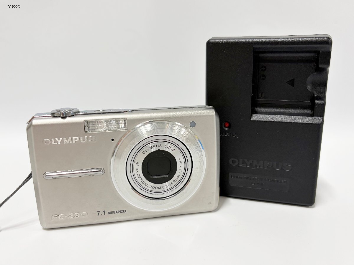 OLYMPUS オリンパス FE-220 コンパクト デジタルカメラ デジカメ バッテリー欠品 動作未確認 Y599OC