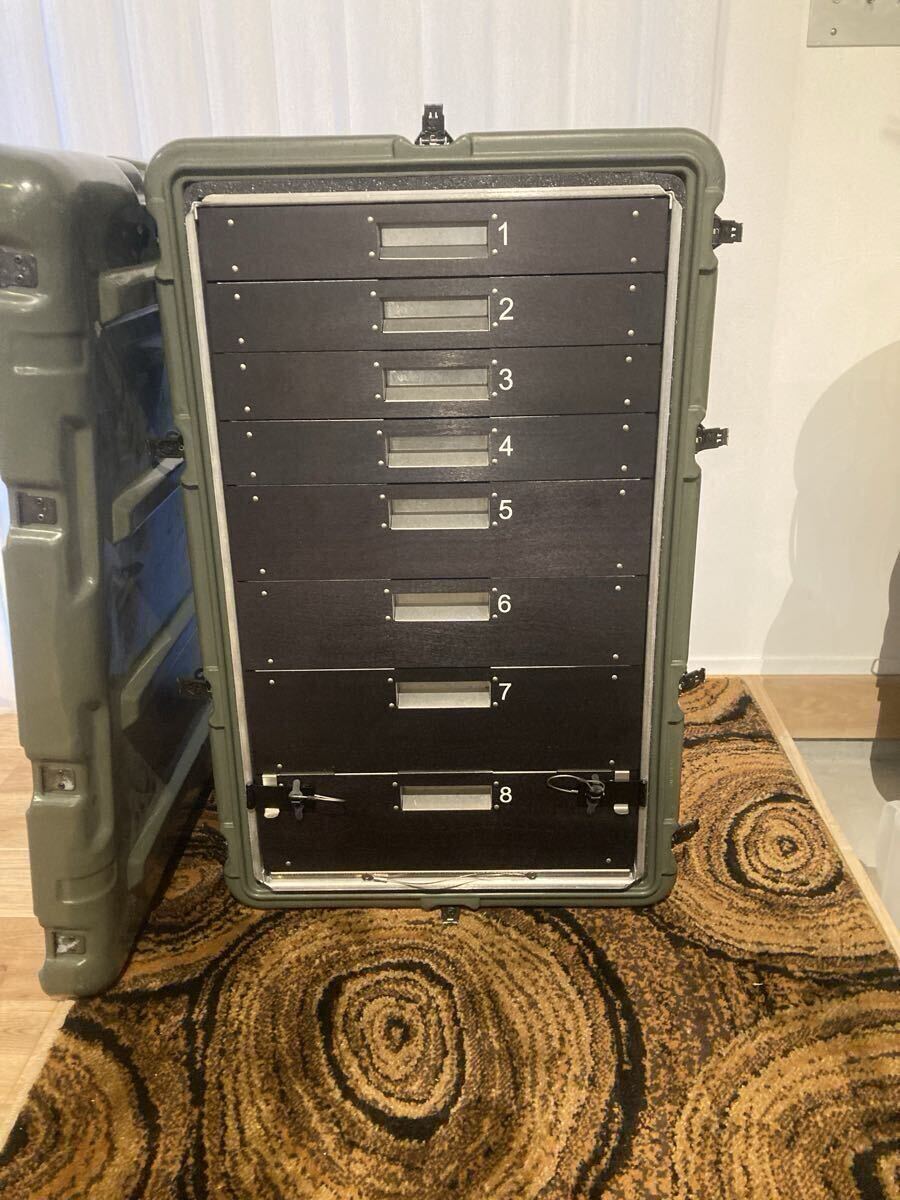 米軍 ハーディッグ ペリカン 8ドロワー メディカルケース HARDIGG 希少 キャビネット 什器 インダストリアル 収納 送料無料 ガレージ　USA