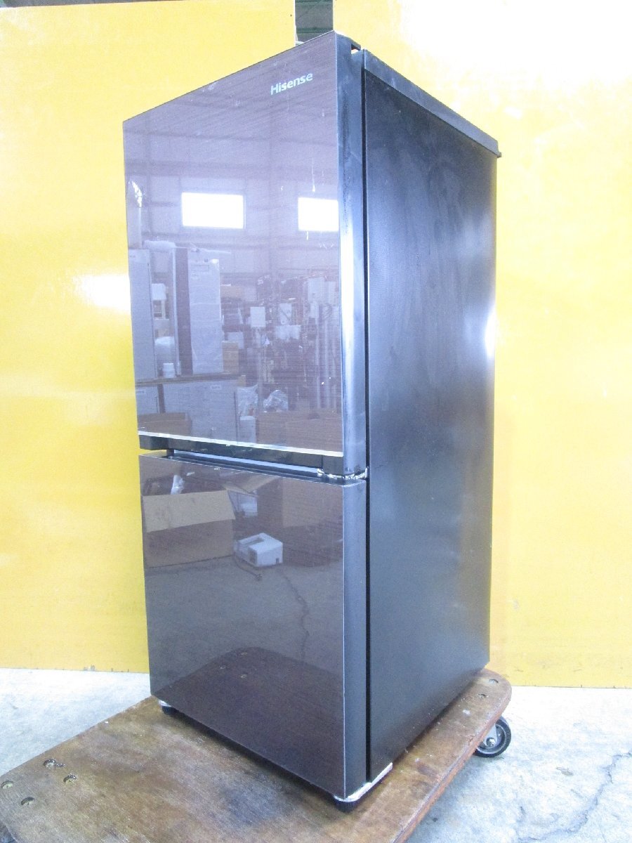 ☆Hisense ハイセンス 2ドア ノンフロン冷凍冷蔵庫 134L HR-G13B-BR ダークブラウン 2020年製 直接引取OK w33119