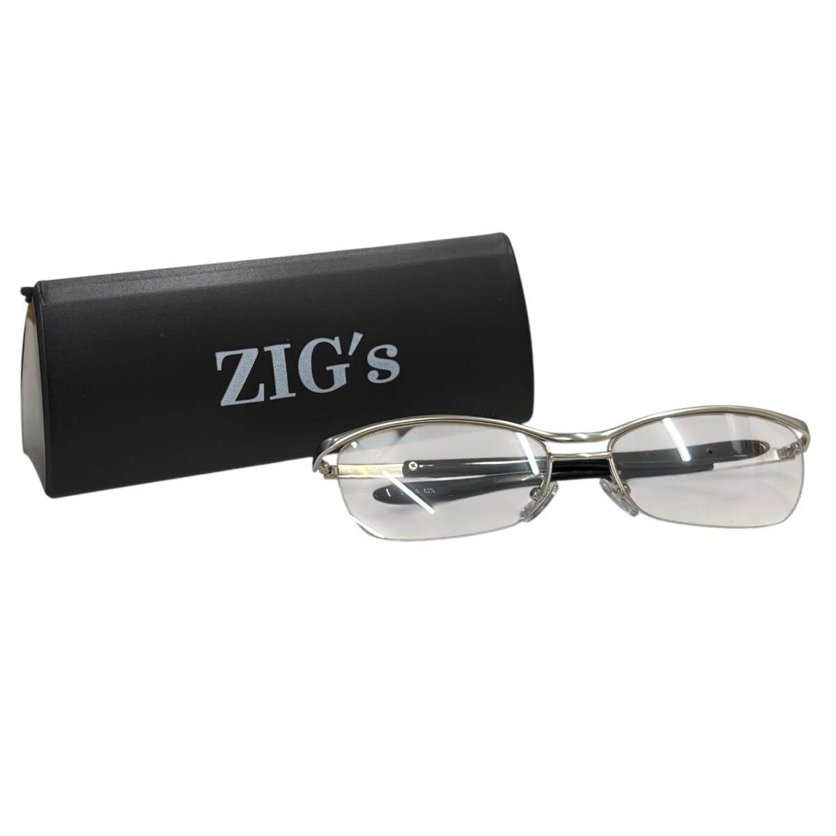 ZIG's SELECTION 2002-9 クリア サングラス メガネ ケース付き ライトブラウン