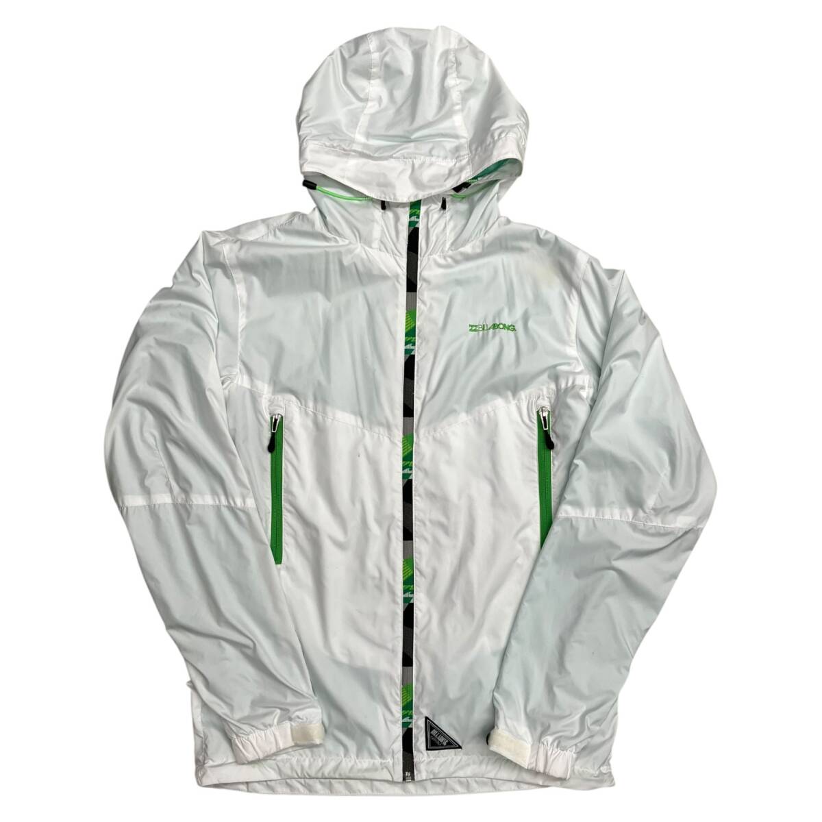 Billabong ビラボン マウンテンパーカー ジャケット 白 Mサイズ メンズ 軽量 ジップアップ