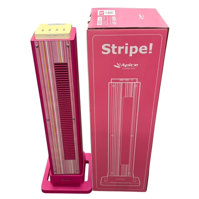 Apice Stripe AFT-580M ピンク ミドル タワーファン 箱付き 空調機 扇風機