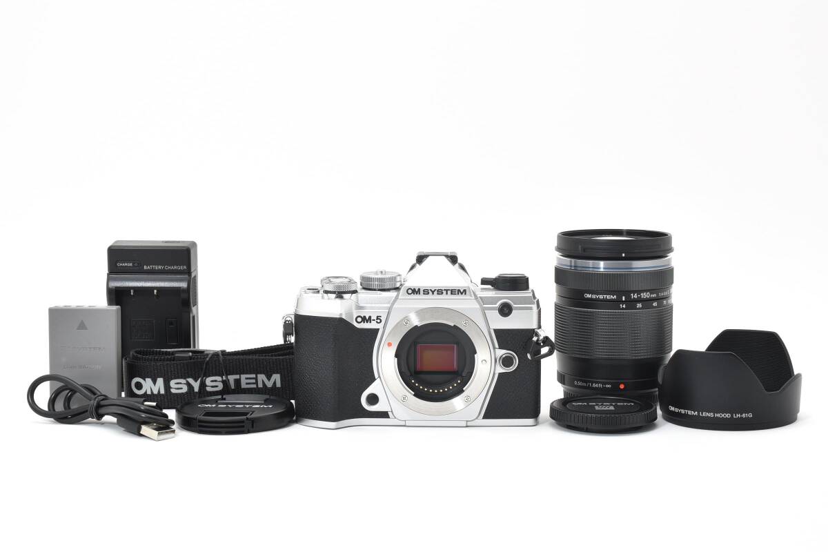 ★極上美品★《ショット数936回 》オリンパス OM-5 14-150mm II レンズキット ボディ シルバー レンズ ブラック★　YMA9887＃10