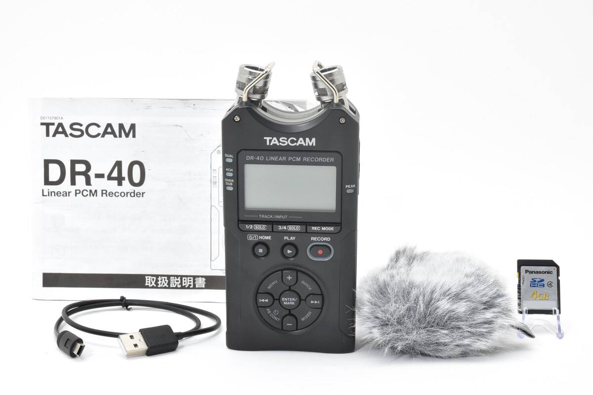 ★良品★TASCAM タスカム DR-40 リニアPCMレコーダー★　Y9935＃70