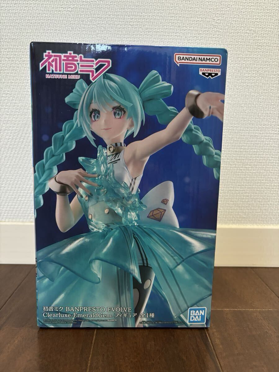 【新品未開封】初音ミク フィギュアBANPRESTO EVOLVE / Clearluxe-EmeraldGem- （エメラルドジェム）