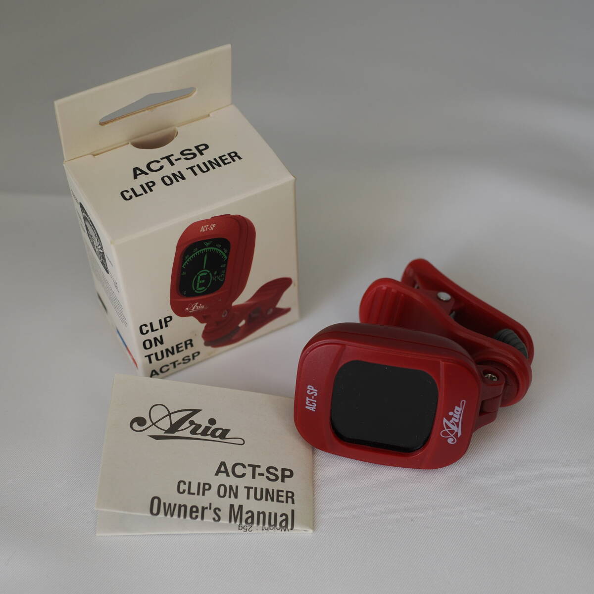 ARIA CLIP ON TUNER ACT-SP Red アリア クリップ式チューナー 赤