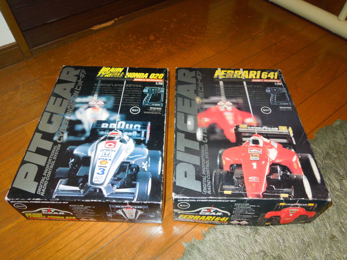 yonezawa PITGEAR 1/52 FERRARI641 / BRAUN TYRRELL HONDA020 2箱まとめて 年数経過現状渡し不動ジャンク