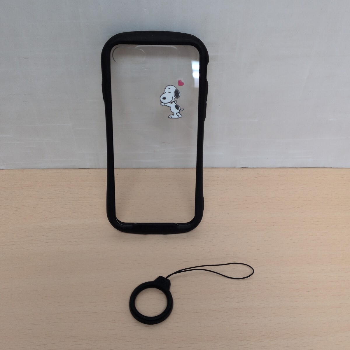 y043006g iPhone ケース ブラック スマホケース スヌーピー SE3 