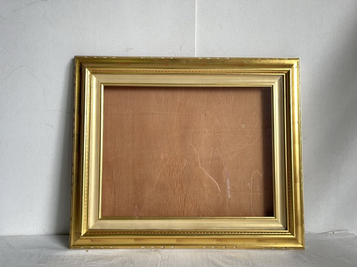 額縁 ゴールド 金 アンティーク F10号 木製 額装 空額 油彩額縁 油絵 インテリア フレーム 額 骨董 民藝 古道具 美術 芸術 古美術 アート 