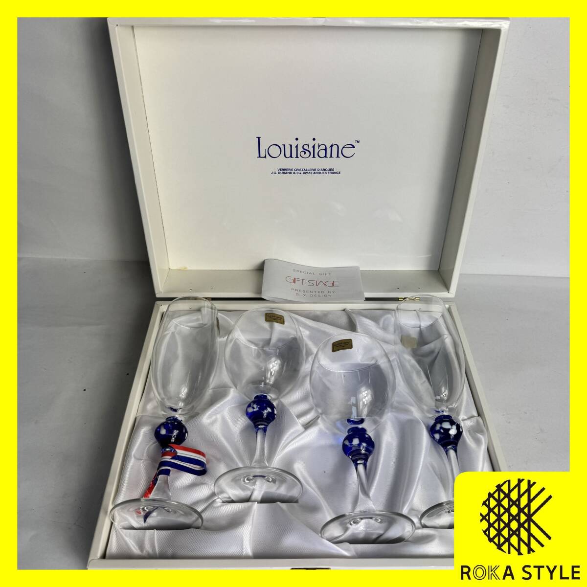 新品未使用 Louisiane リュミナルク luminarc ワイングラス シャンパングラス 2種4個セット 酒杯 洋食器 箱汚れ有 長期保管品 80A4 R8406