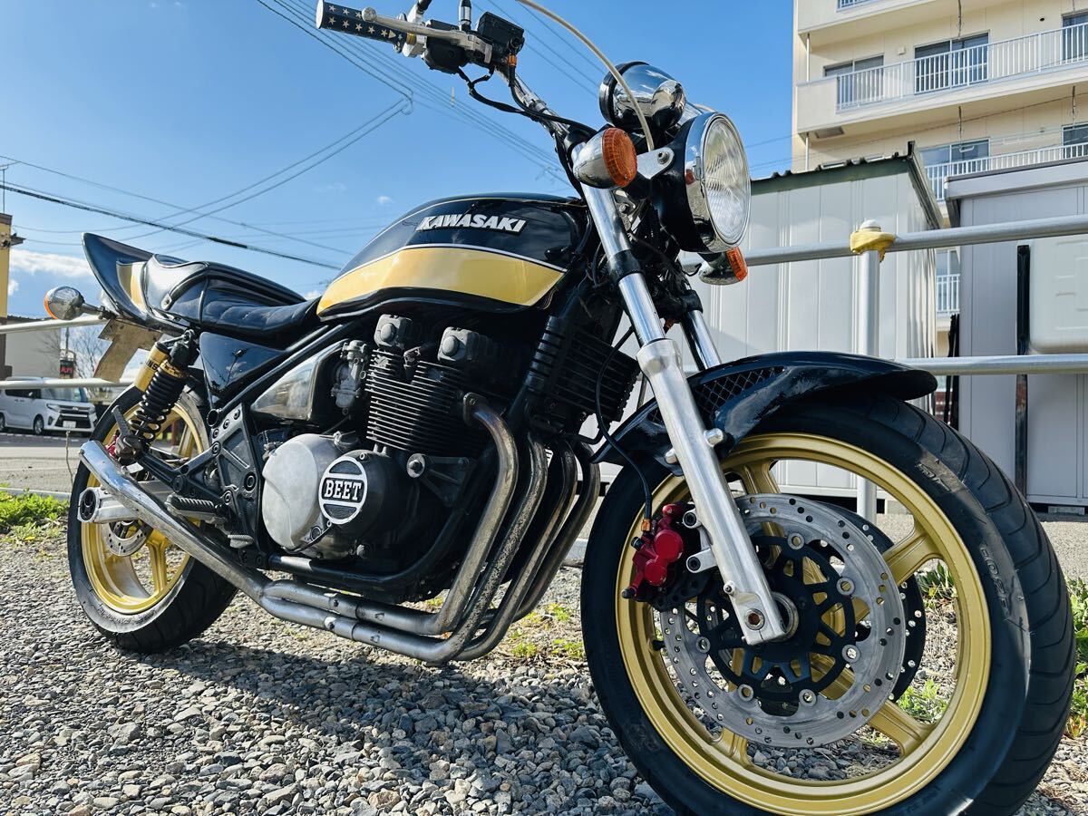 北海道　カワサキ　ゼファー400 ZR400C 外装美品！　BEET エアロ　社外ショート菅　タイヤ前後山あり！バッテリー新品