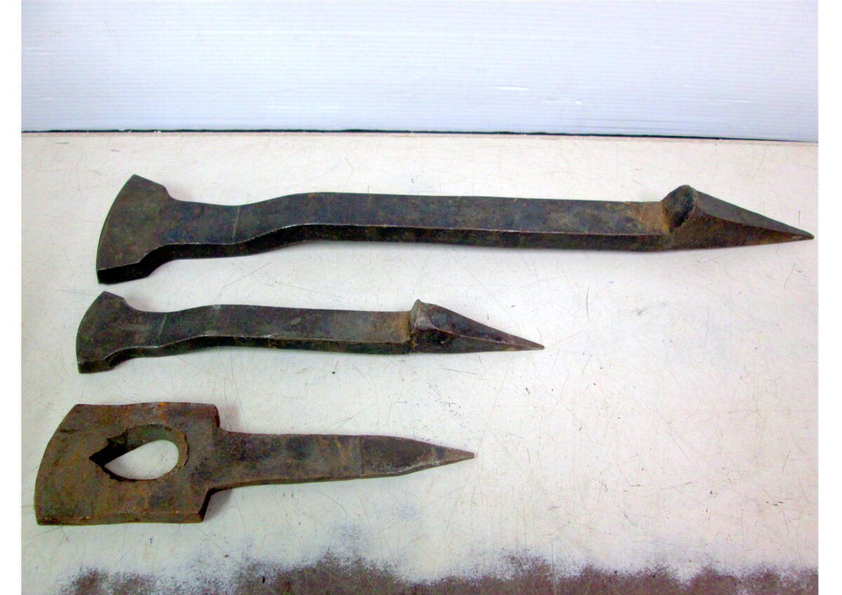 《604061》当金 / 銀杏床 金床 他【3点】板金 彫金 職人使用品