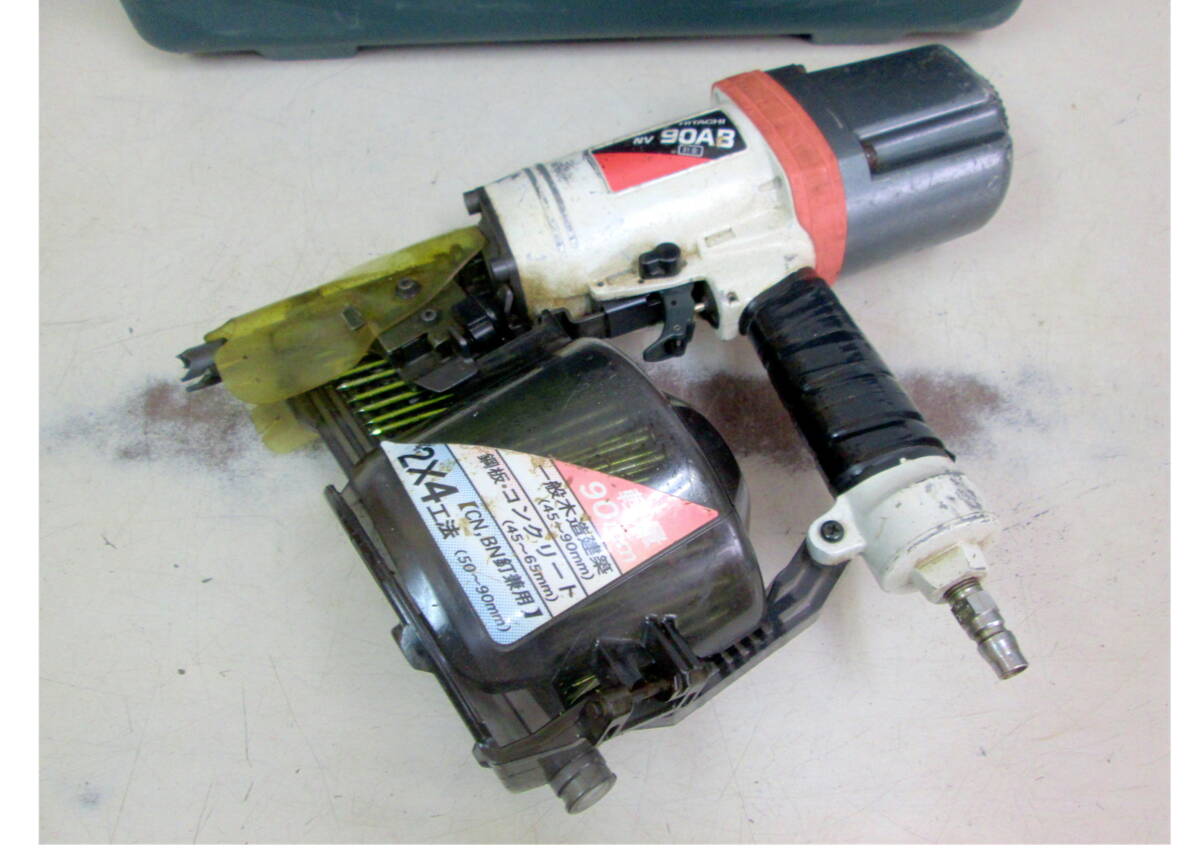 《604087》エア釘打ち機 / HITACHI 日立 NV90AB ロール釘打機