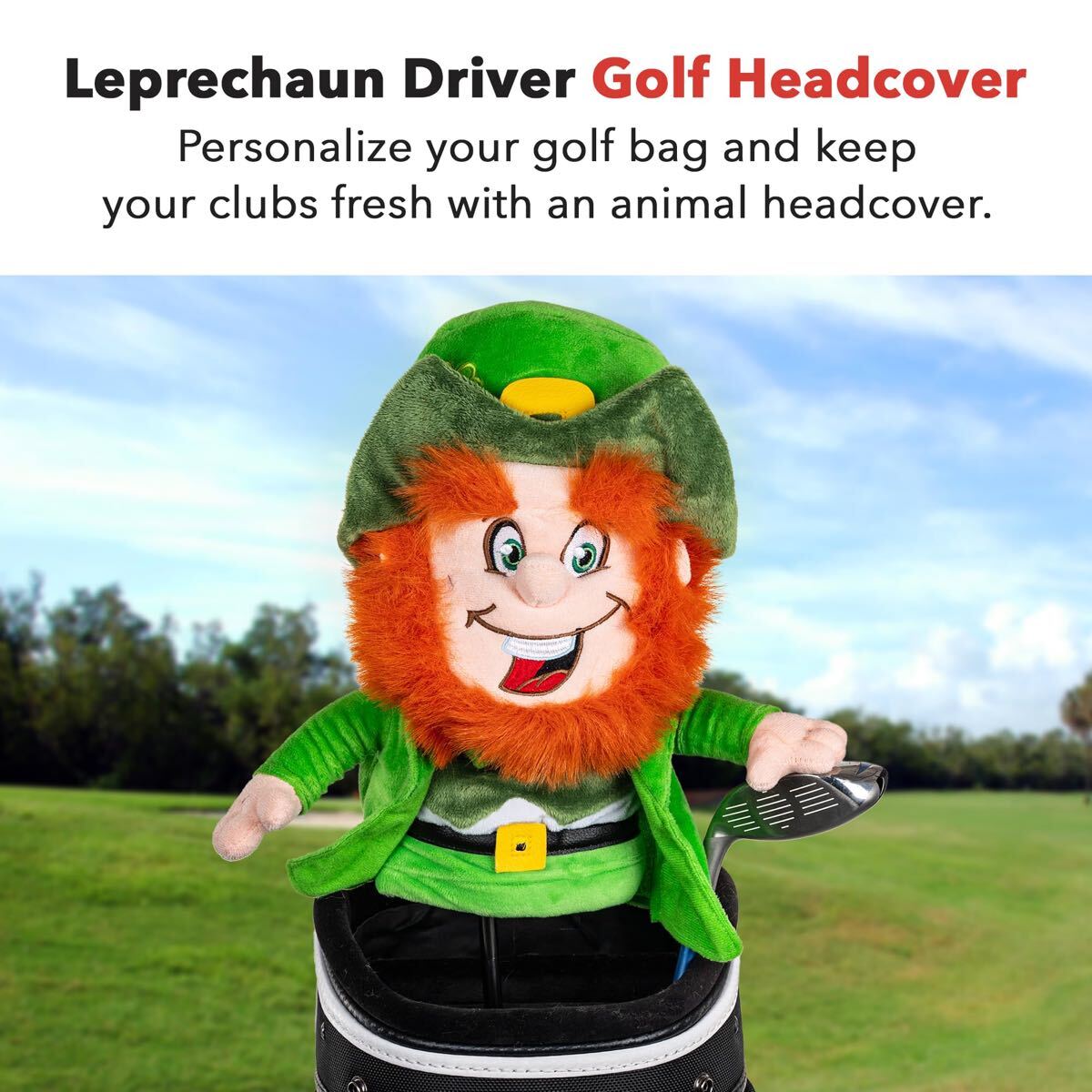 送料無料　Daphne's ダフィニーズ　ドライバー用　ヘッドカバー Leprechaun レプラコーン　ゴルフ　1W ドライバー　妖精　