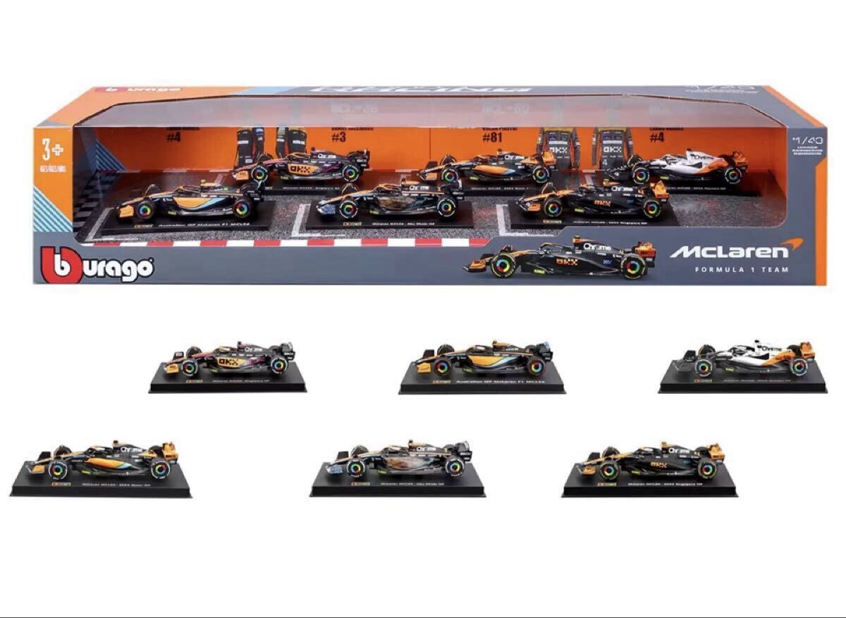 F1 1:43 フォーミュラ1 ダイキャストカー 6個セット マクラーレン　F1ミニカー　1:43 Formula One Diecast Car 6pk McLaren