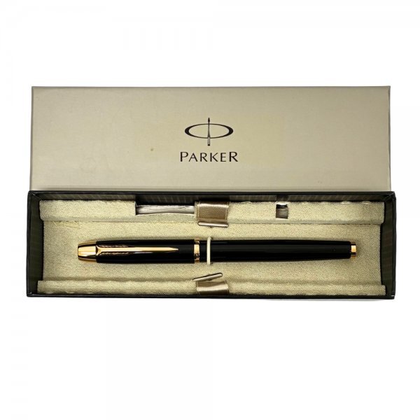 【即決】パーカー PARKER IM 万年筆 F 細字 コンバーター式 ブラック×ゴールド 未使用
