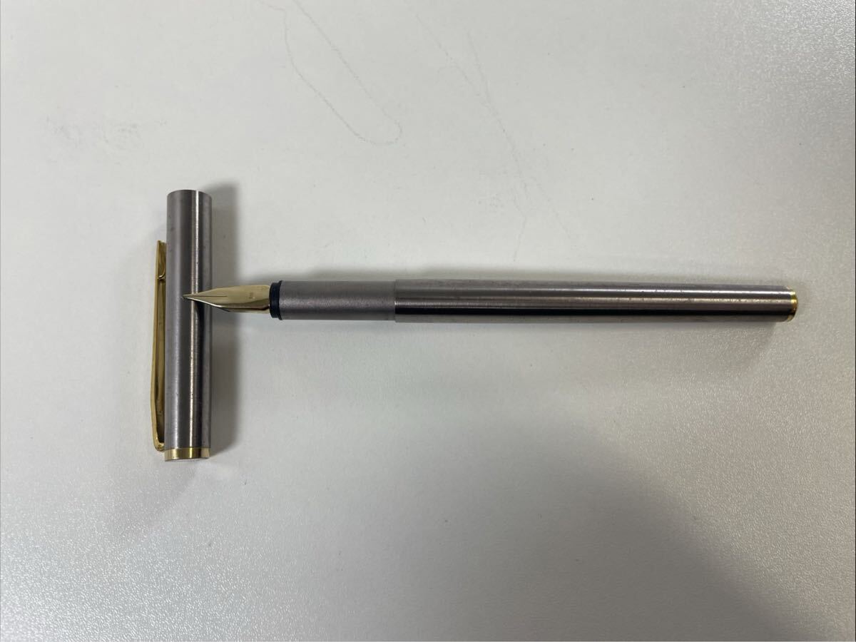 0J-3-11 万年筆 ボールペンMONTBLANC ペン先 585 モンブラン シルバー 筆記未確認