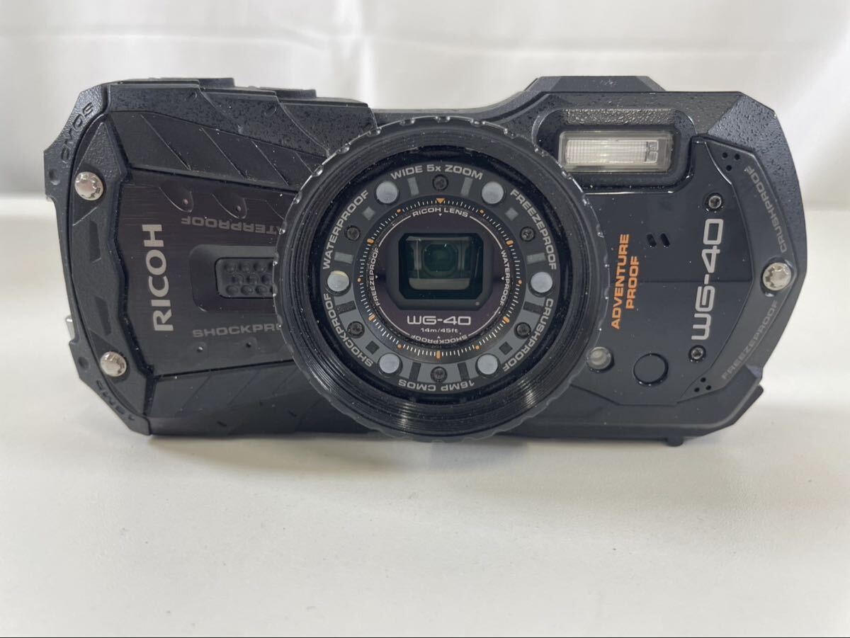 92T-2-10 リコー RICOH コンパクトデジタルカメラ 防水 ブラック コンデジ デジカメ 動作通電未確認