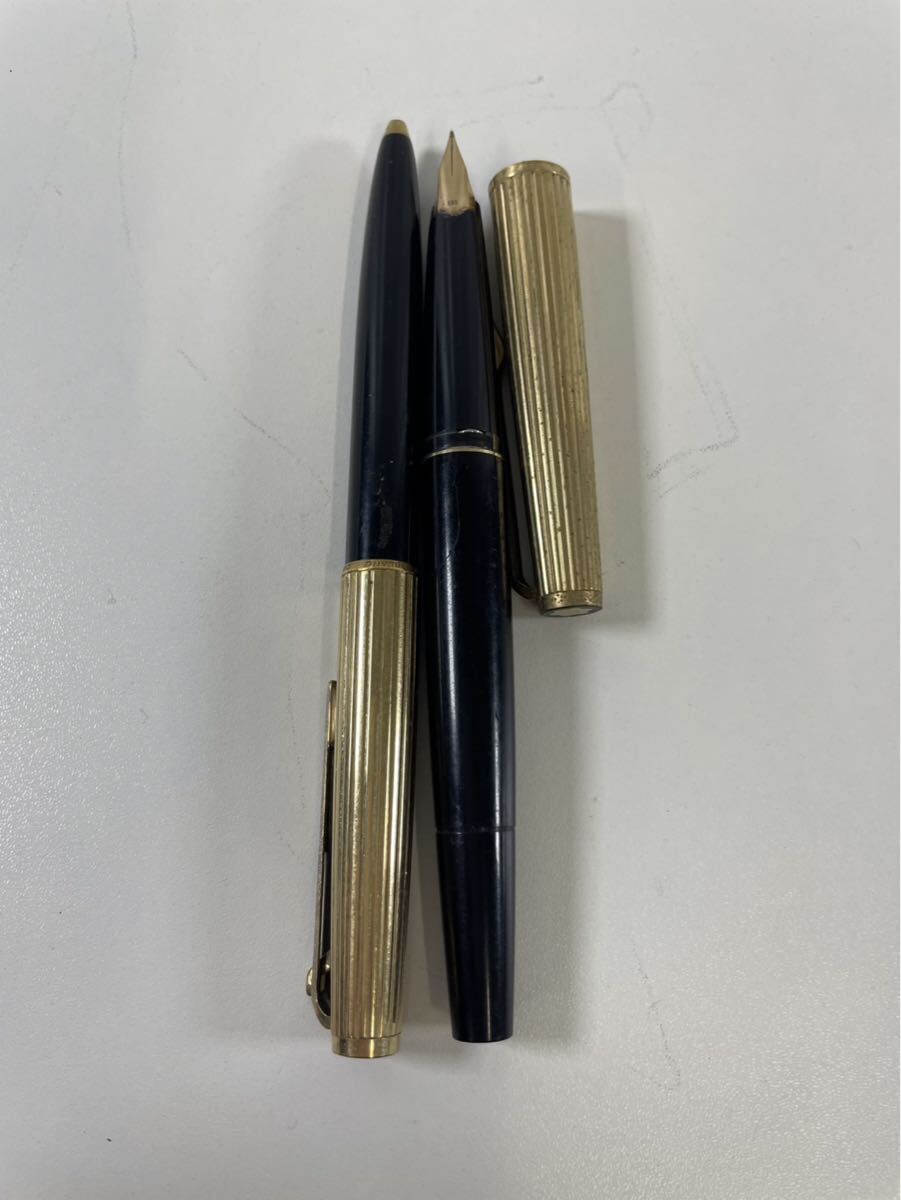 129T-3-2 MONTBLANC モンブラン 227 287 ペン先 585 万年筆 ゴールド ブラック 筆記具 文房具 筆記未確認