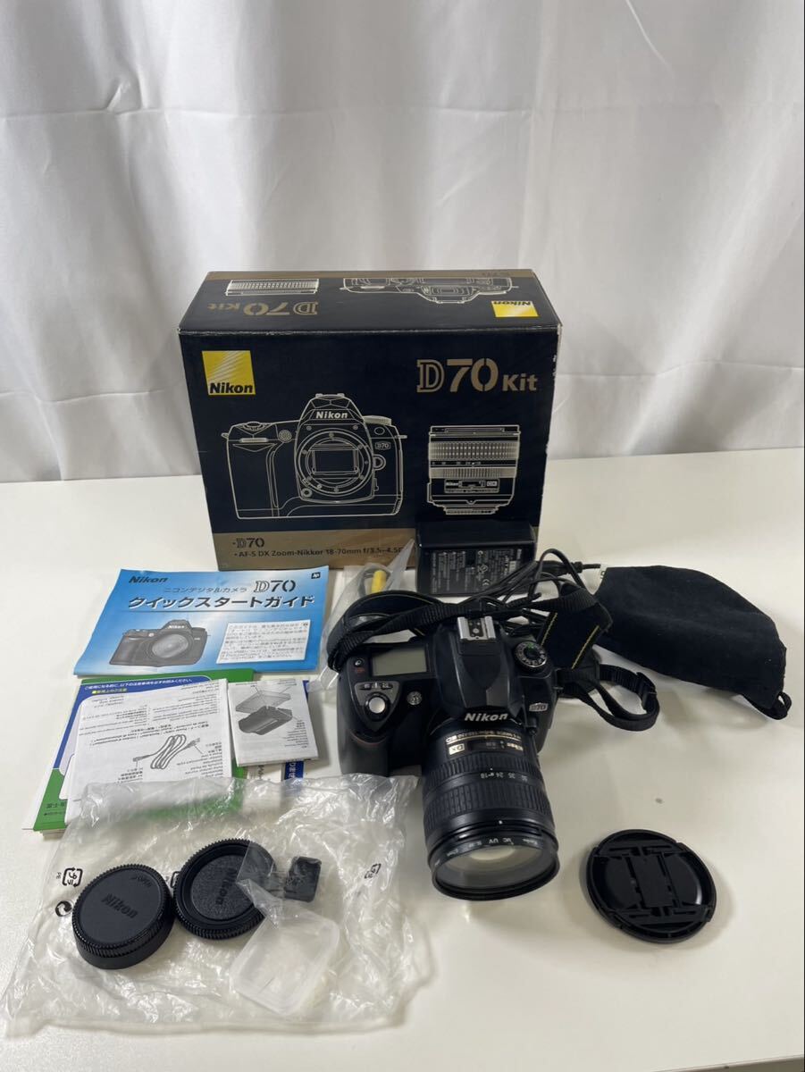 2T-3-6 Nikon D70Kit AF-S DX Zoom-Nikkor 18-70mm f/3.5〜4.5G IF ED ニコン デジタル一眼 カメラ動作通電未確認