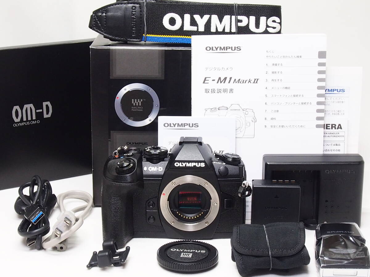 ■美品■ オリンパス OLYMPUS OM-D E-M1 Mark II ボディ 《 S数11091回 使用感少 付属品充実 》 #022529001