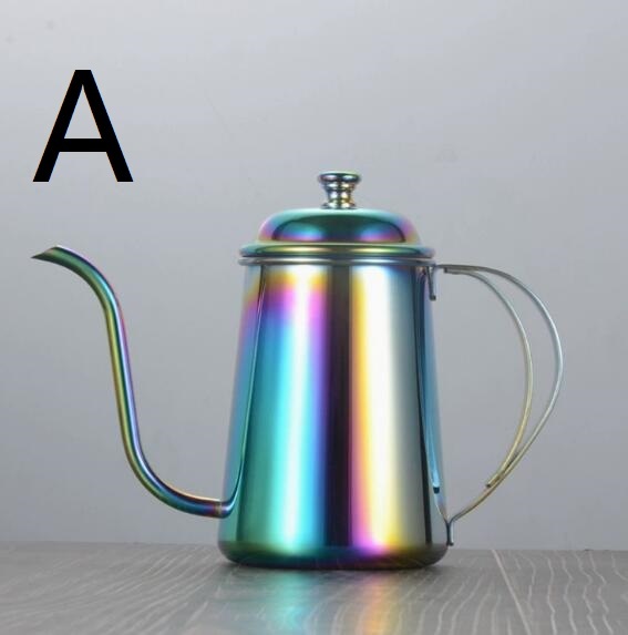 人気推薦輝くケトル●コーヒー ティーポット ロンググースネック ドリップ カフェ ステンレス おしゃれ やかん 湯沸かし ポット コンパクト
