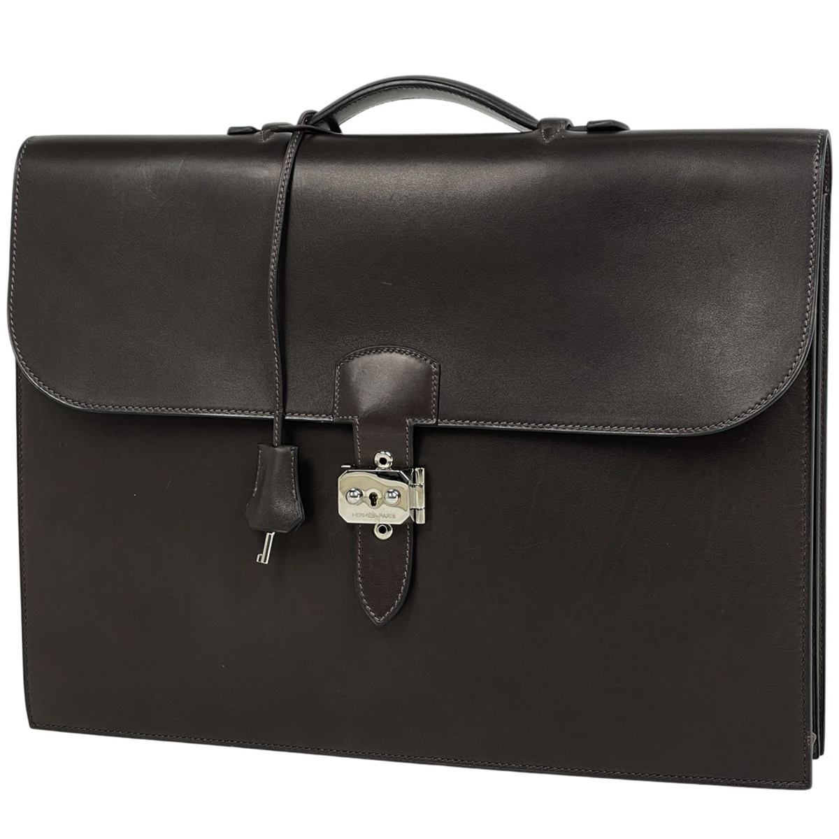 エルメス HERMES サック ア デペッシュ41 ブリーフケース ハンドバッグ ビジネスバッグ ヴォースイフト カフェ □F メンズ 【中古】